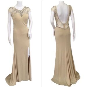 Beaded Embellished Evening Gown Size 8